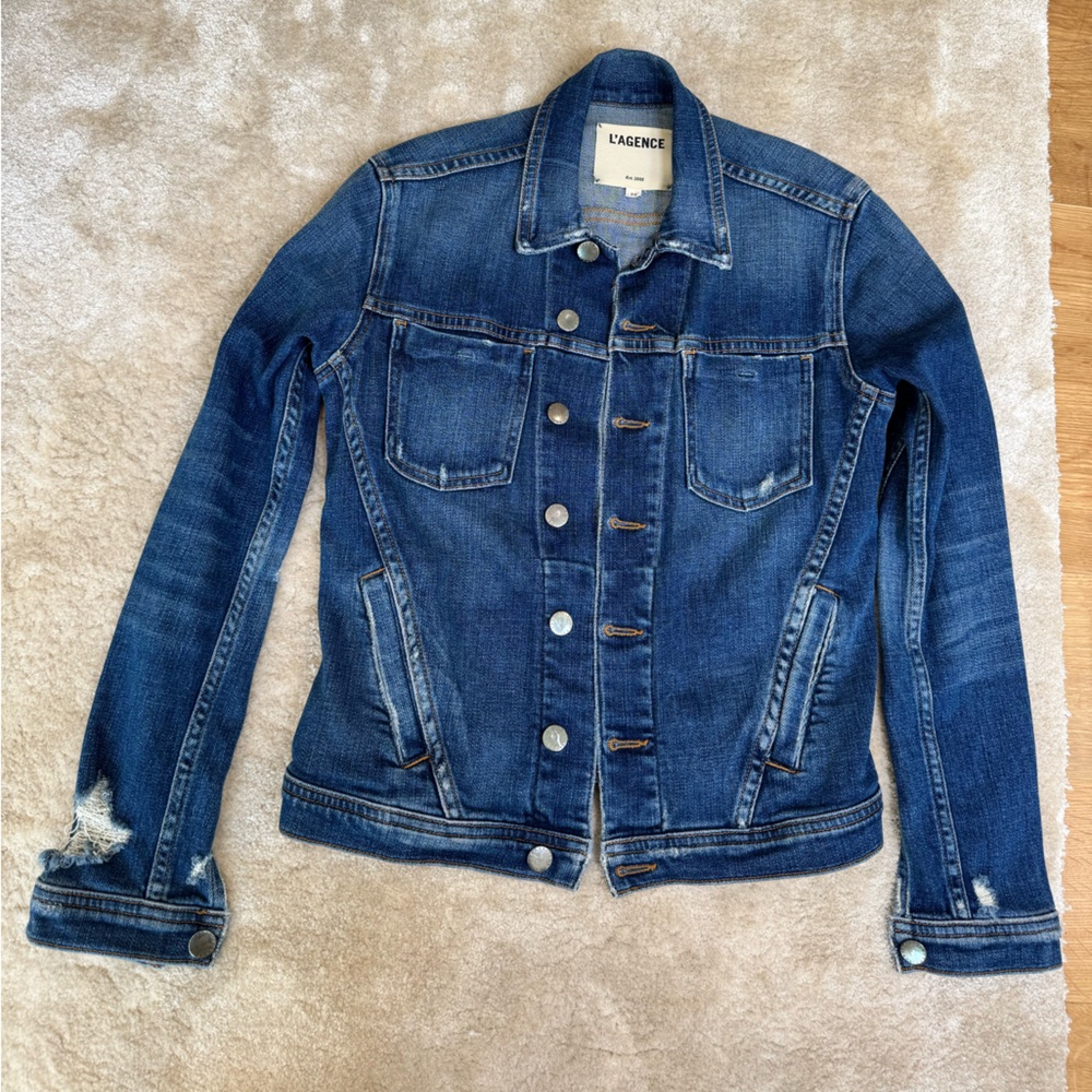 L'AGENCE Blue Jean Jacket